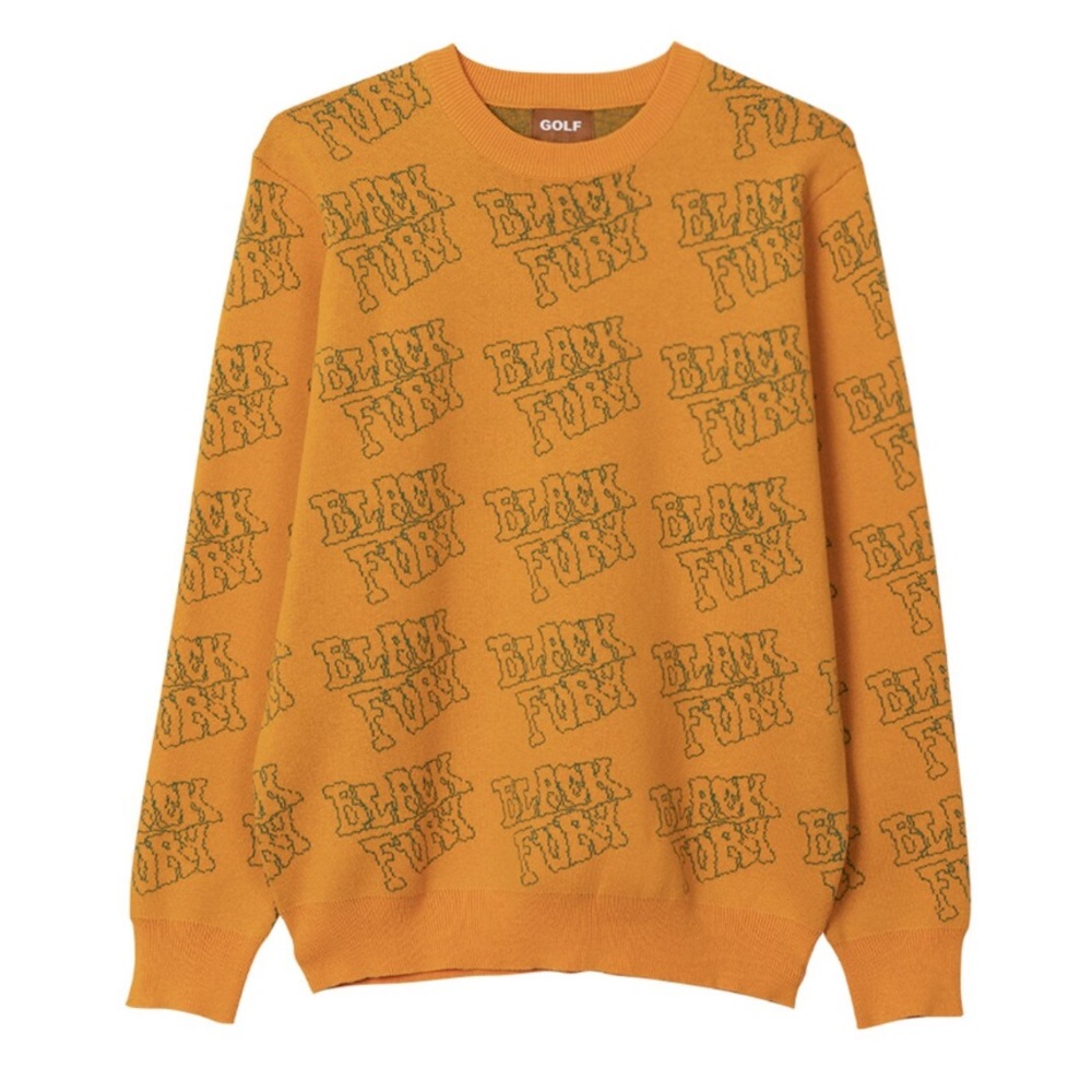 Golf Wang / Black Fury Jacquard Sweater / Orange